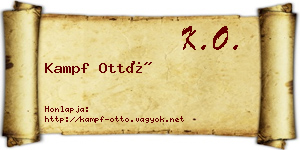 Kampf Ottó névjegykártya